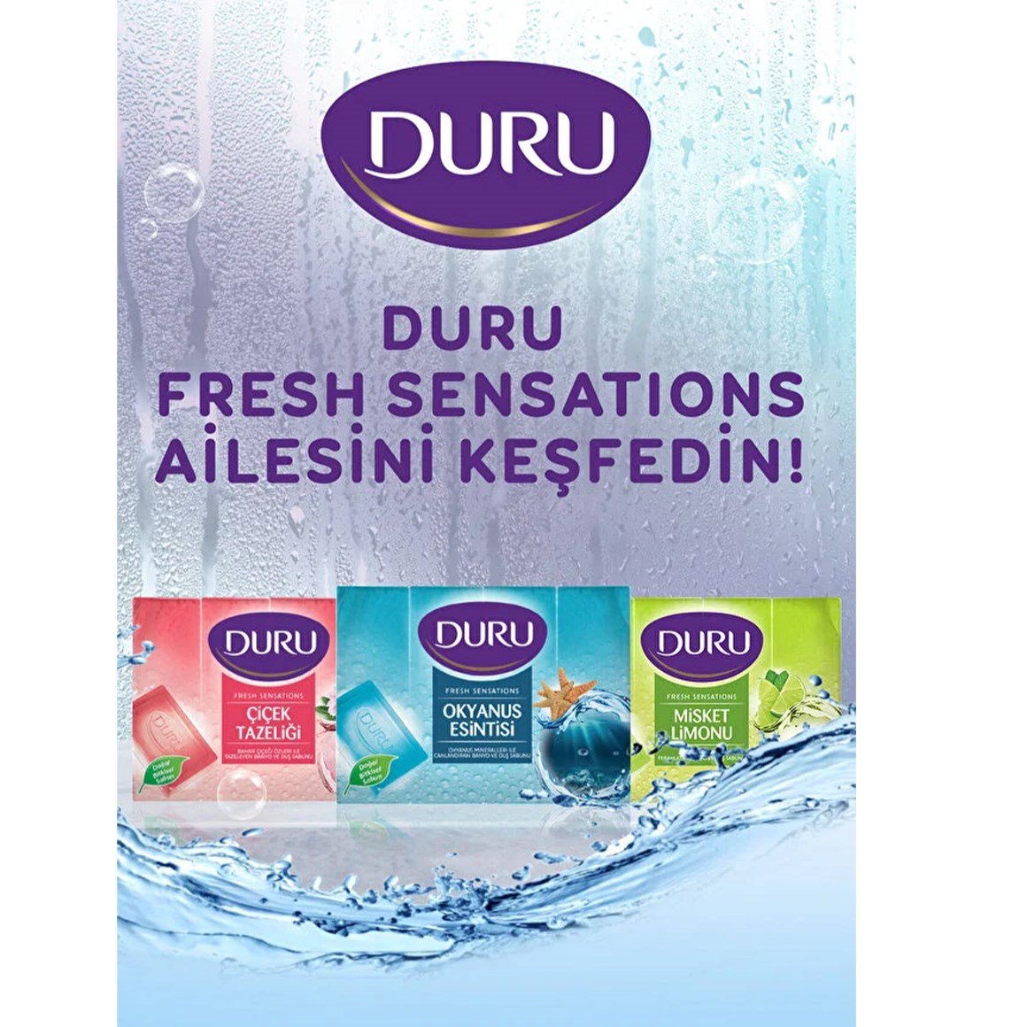 Duru Duş Sabunu Fresh Sensations Misket Limonu 4 adet 600 gr