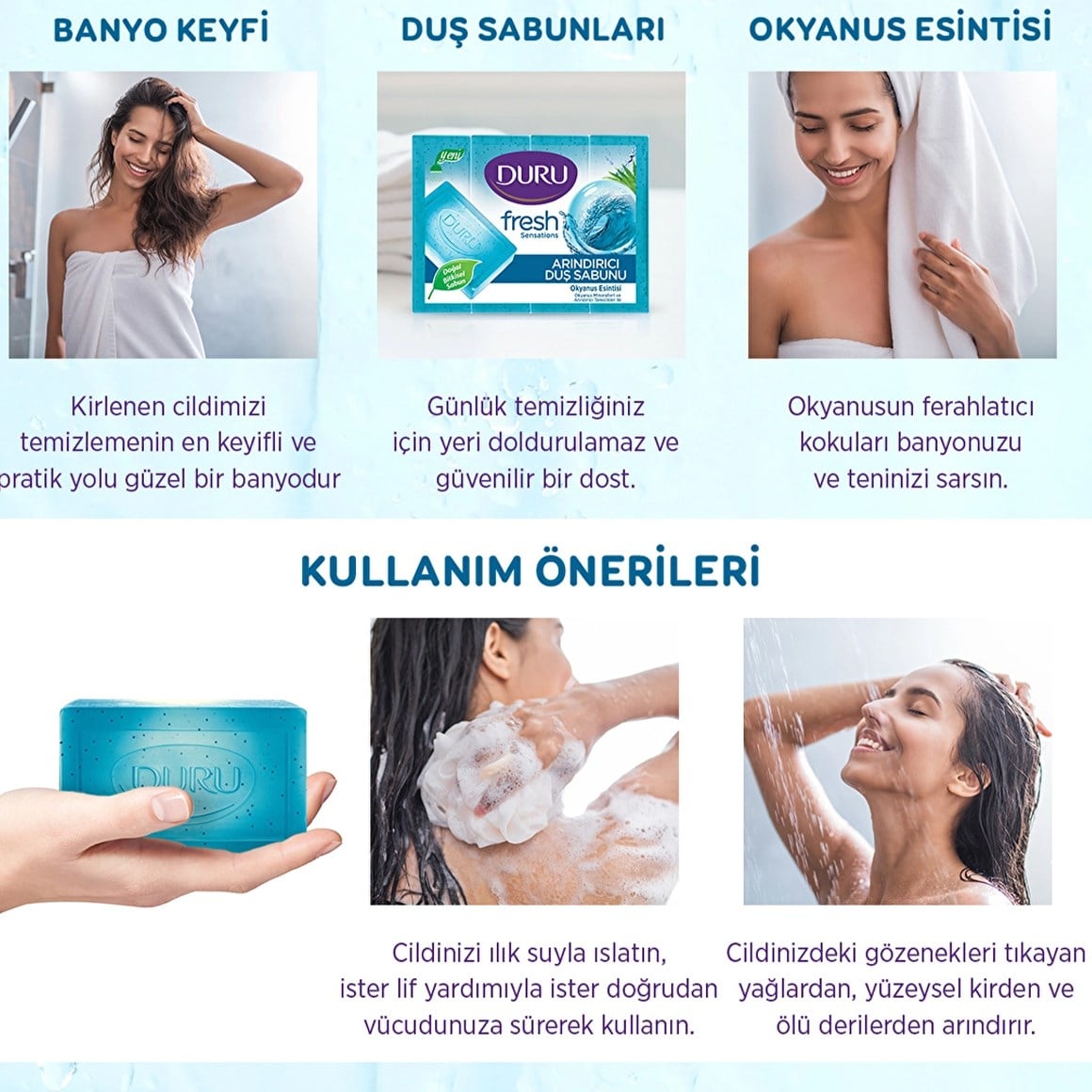 DURU Fresh Duş Banyo Sabunu Okyanus Tazeliği 150 gr