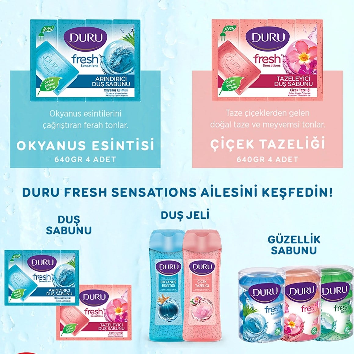 DURU Fresh Duş Banyo Sabunu Okyanus Tazeliği 150 gr