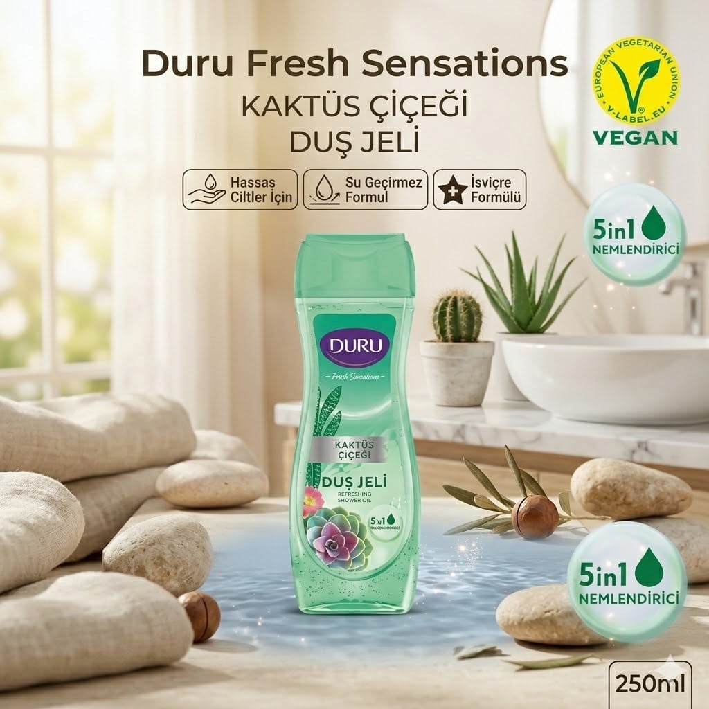 Duru Fresh Sensations Kaktüs Çiçeği Duş Jeli 450 ml