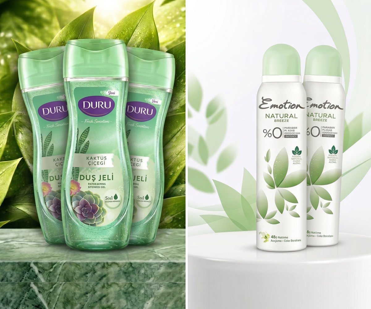 Duru Kaktüs Duş Jeli & Emotion Natural Deodorant 