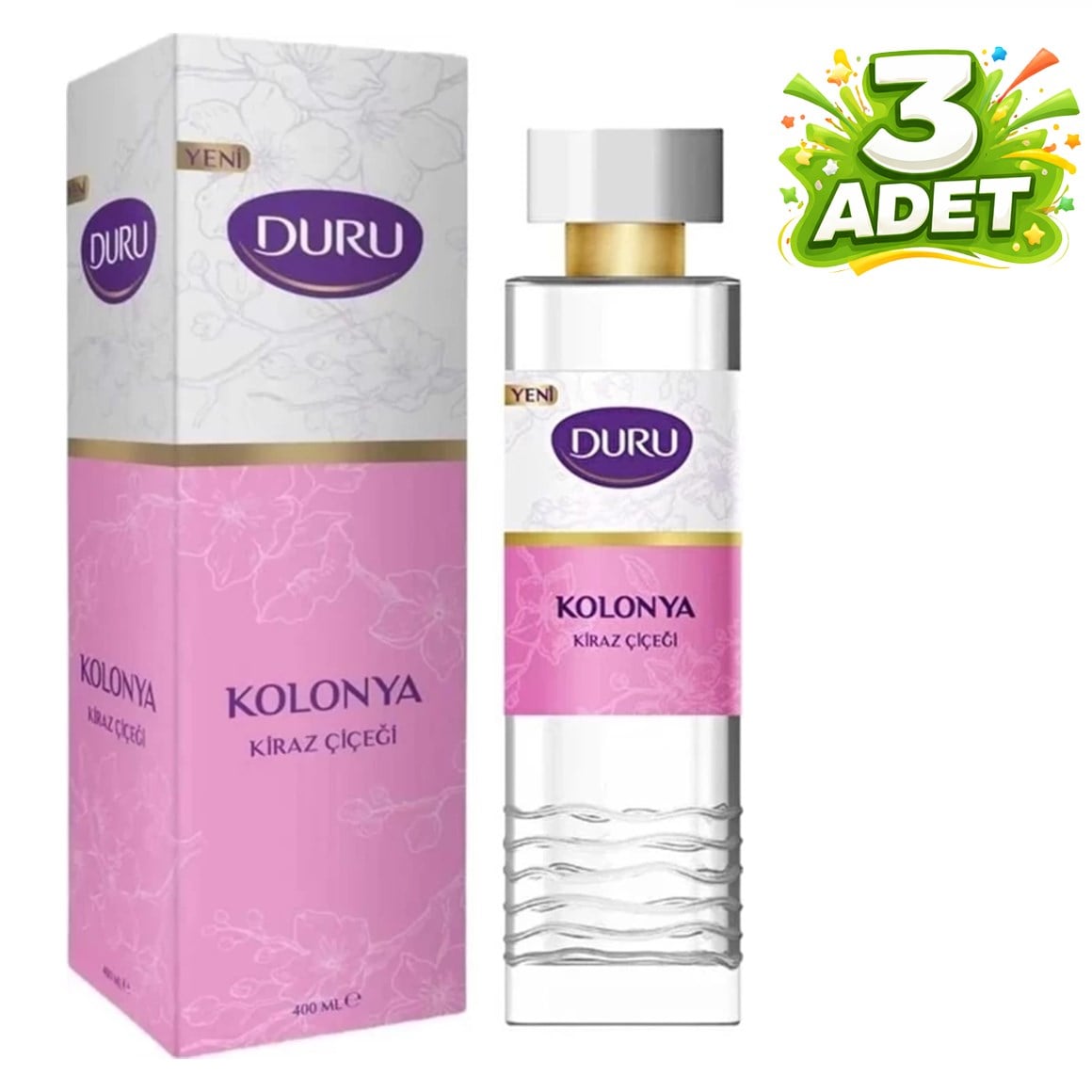 Duru Kolonya Kiraz Çiçeği Pet Şişe 400 Ml 3 Adet