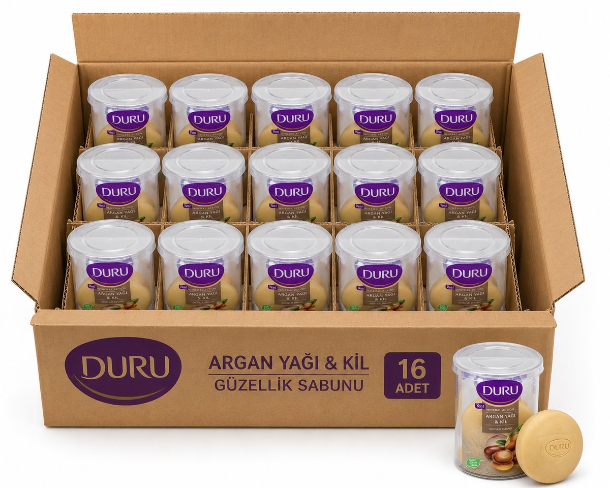 Duru Mineral Action Argan ve Kil Güzellik Sabunu 400 gr 16 adet