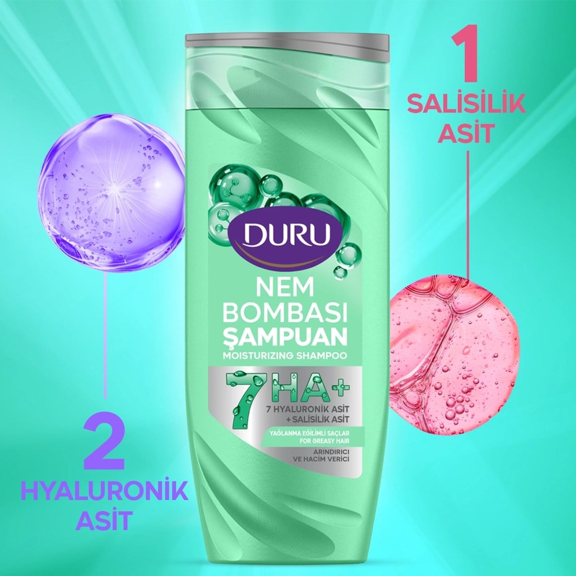 Duru Nem Bombası Arındırıcı ve Hacim Veren Şampuan 400 ml