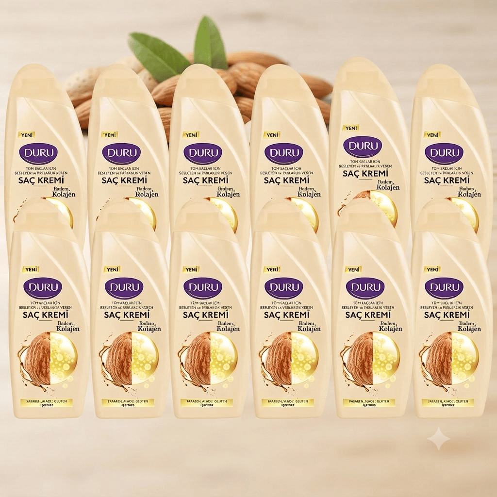 Duru Saç Kremi Badem ve Kolajen 500 ml 12'li Set (12 x 500 ml)