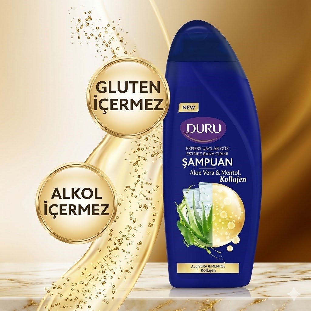Duru Şampuan Kolajen Aleovera Mentol 500 ml