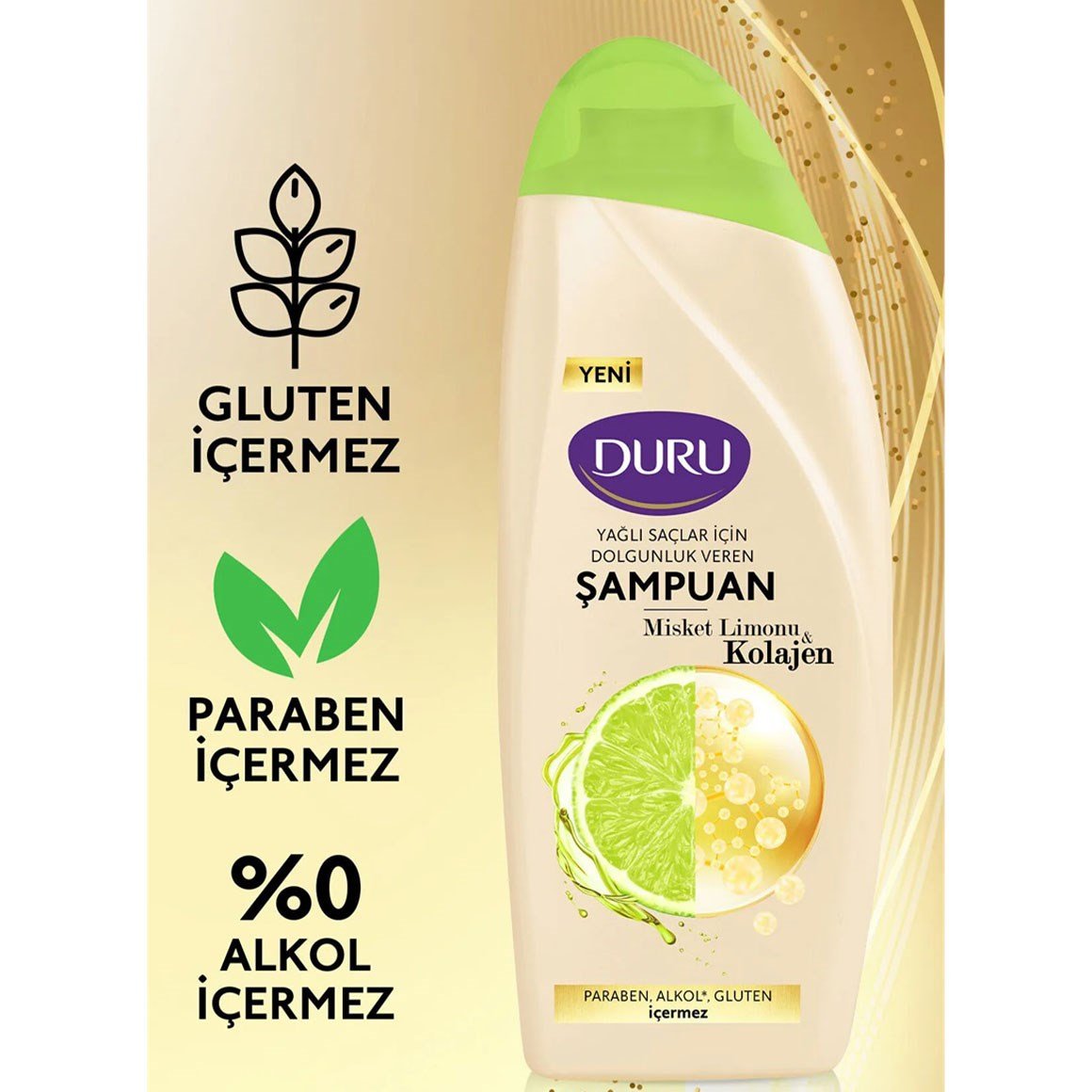 Duru Şampuan Misket Limon Kolojen Yağlı Saçlar 500 Ml