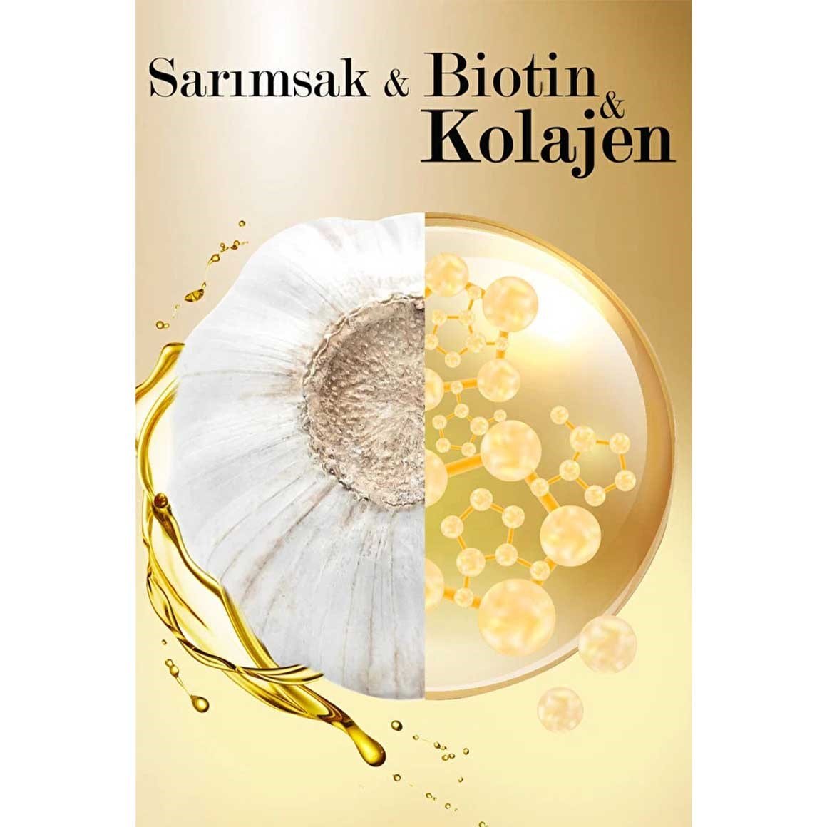 Duru Sarımsak & Biotin & Kolajen Dökülmeye Karşı Etkili Şampuan 3×500 ml