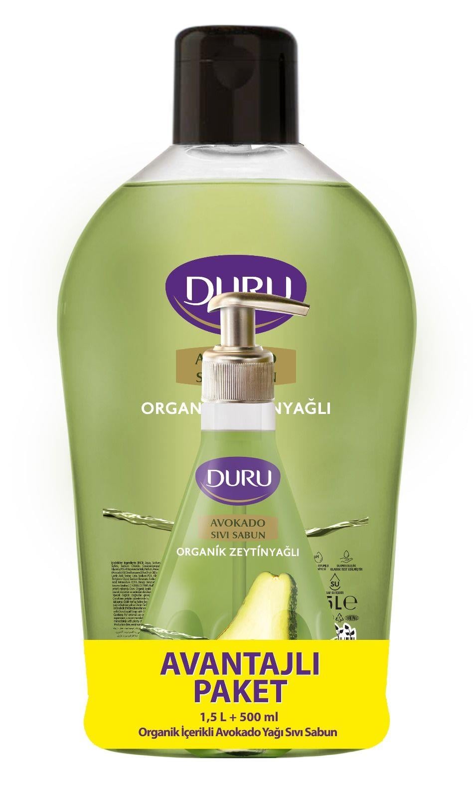 Duru Sıvı Sabun Avokado 1,5 Lt + 500 ml.