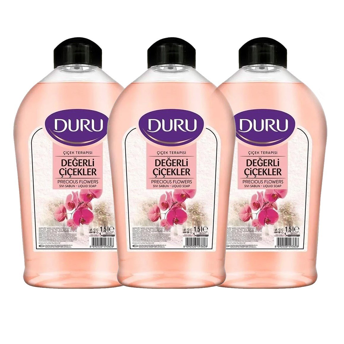 Duru Sıvı Sabun Çiçek Terapisi Değerli Çiçekler 1,5 l 3 adet