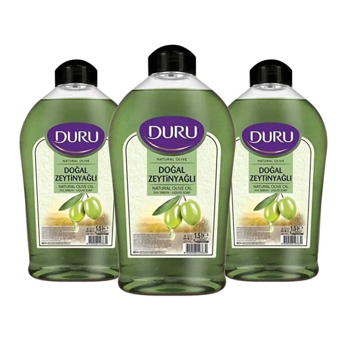 Duru Sıvı Sabun Natural Olive Zeytinyağlı 1,5 l 3 adet