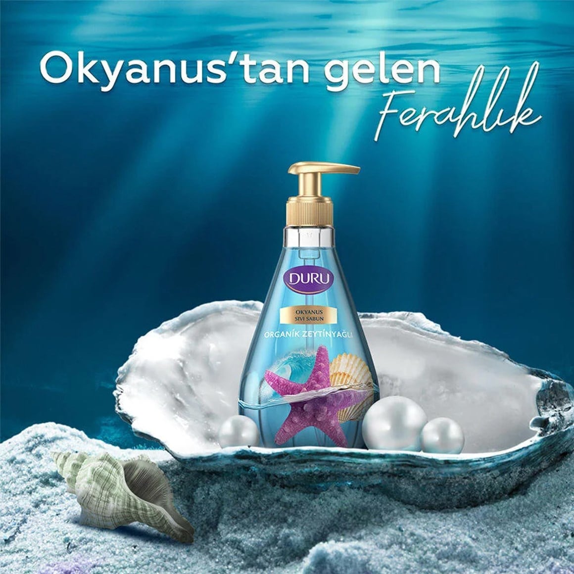 Duru Sıvı Sabun Organik İçerikli Okyanus Tazeliği Gold 500 ml