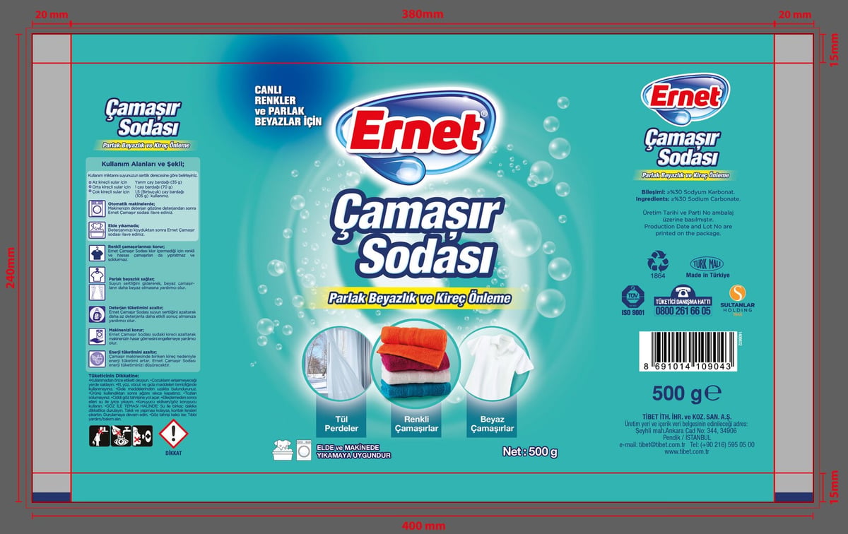 Ernet Çamaşır Sodası 500 gr