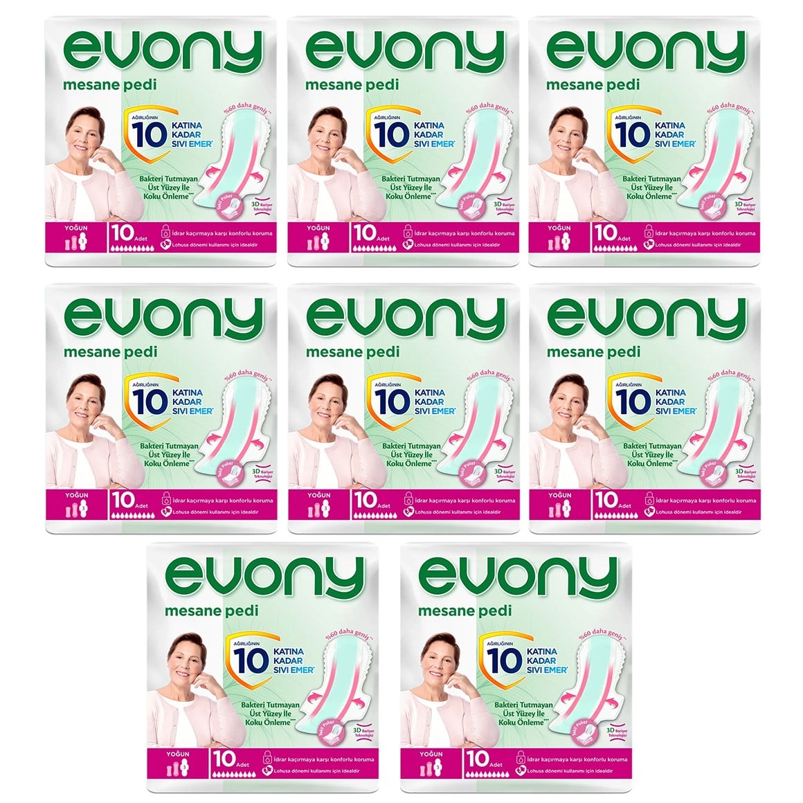 Evony Mesane Pedi Yoğun 80'li (10'lu 8 Paket)