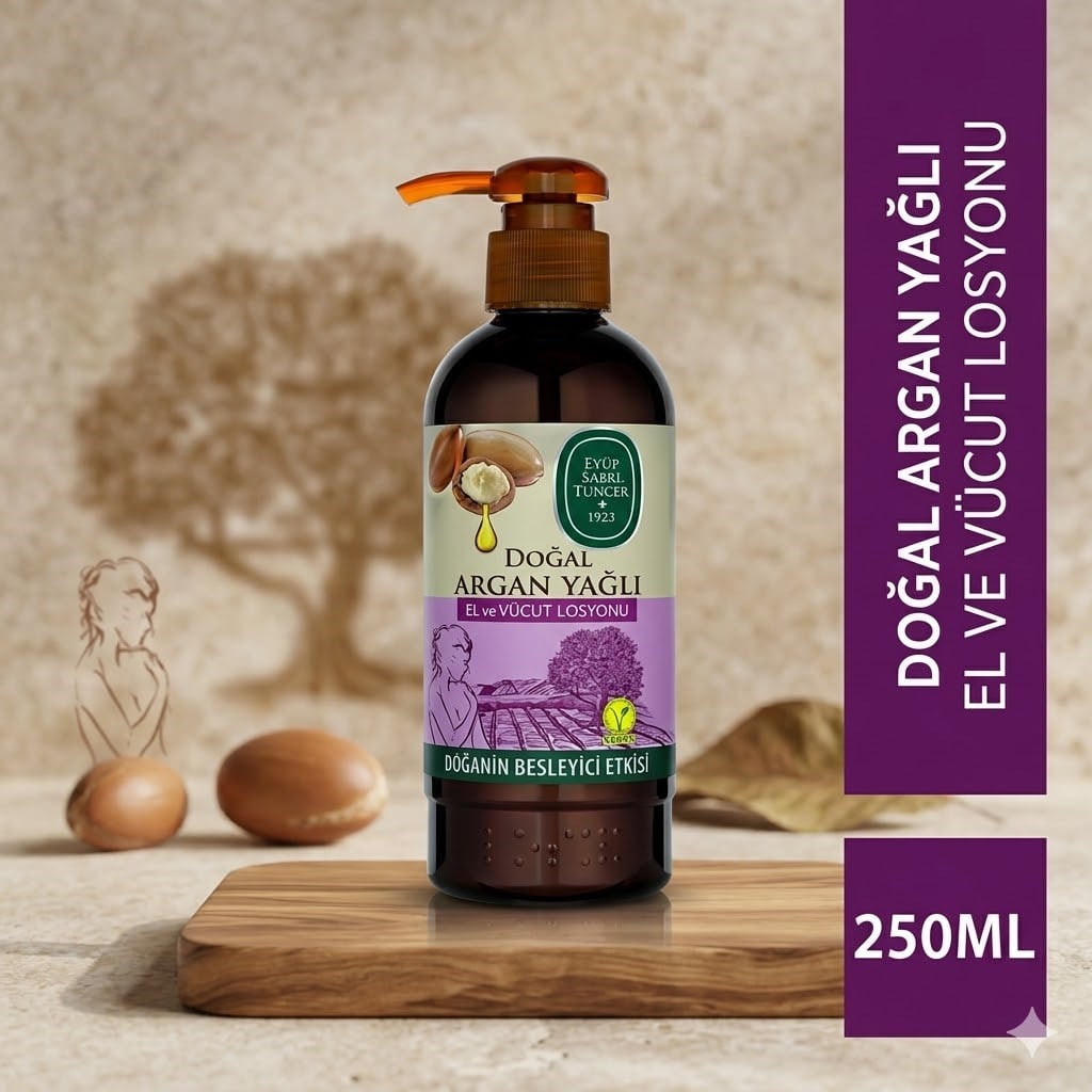 Eyüp Sabri Tuncer Doğal Argan Yağlı El ve Vücut Losyonu 250 ml Pet Şişe