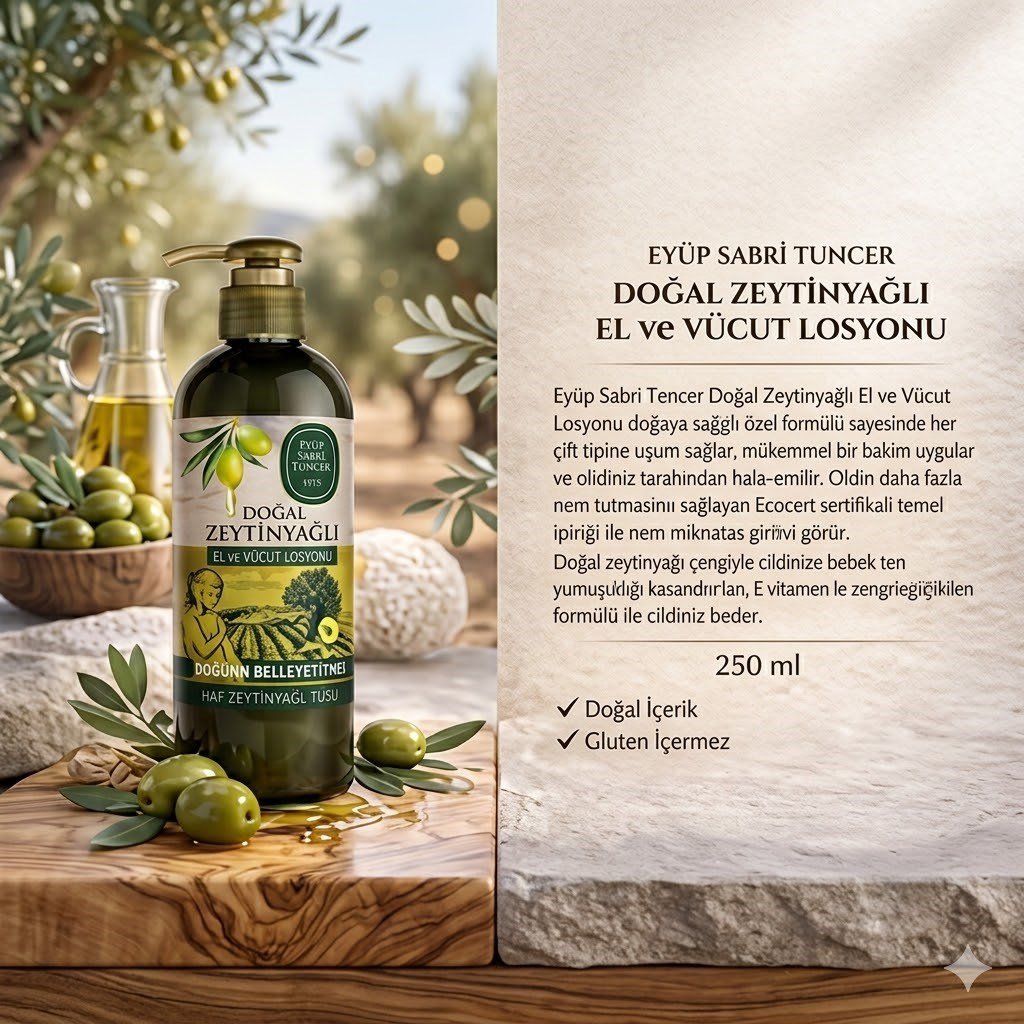 Eyüp Sabri Tuncer Doğal Zeytinyağlı El Ve Vücut Losyonu 250 ml