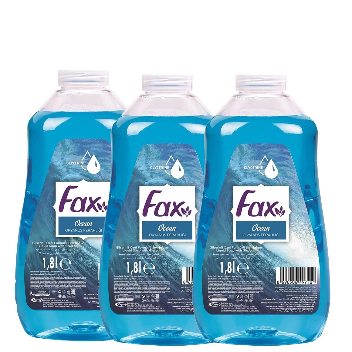 Fax Sıvı Sabun Okyanus 1,8 L 3 adet