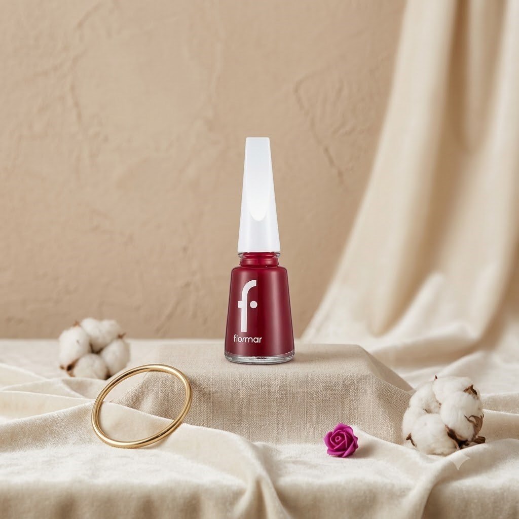 Flormar Nail Enamel Yüksek Pigmentli ve Parlak Bitişli Oje Fne-406 Dark Red