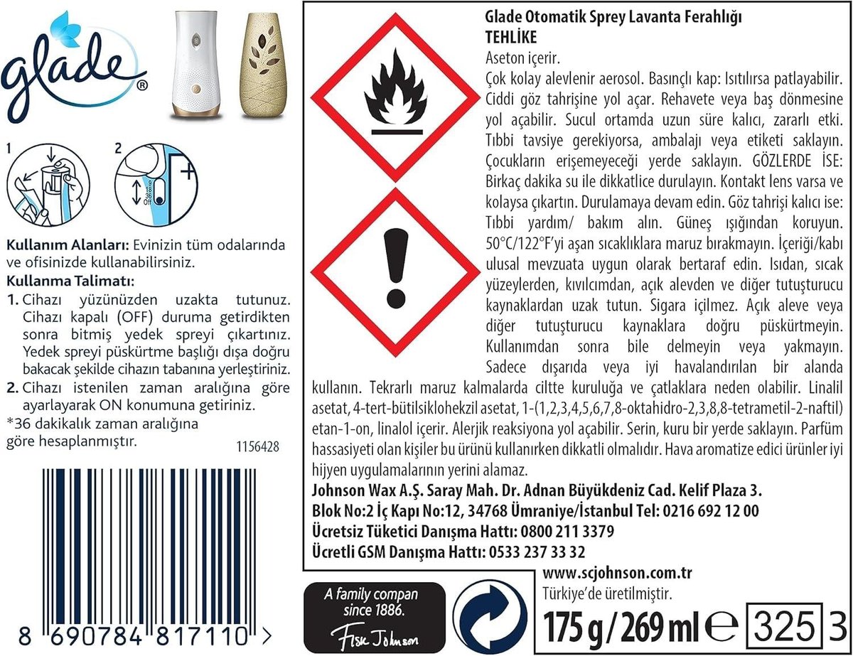Glade Lavanta Yedek Otomatik Sprey  269 ml