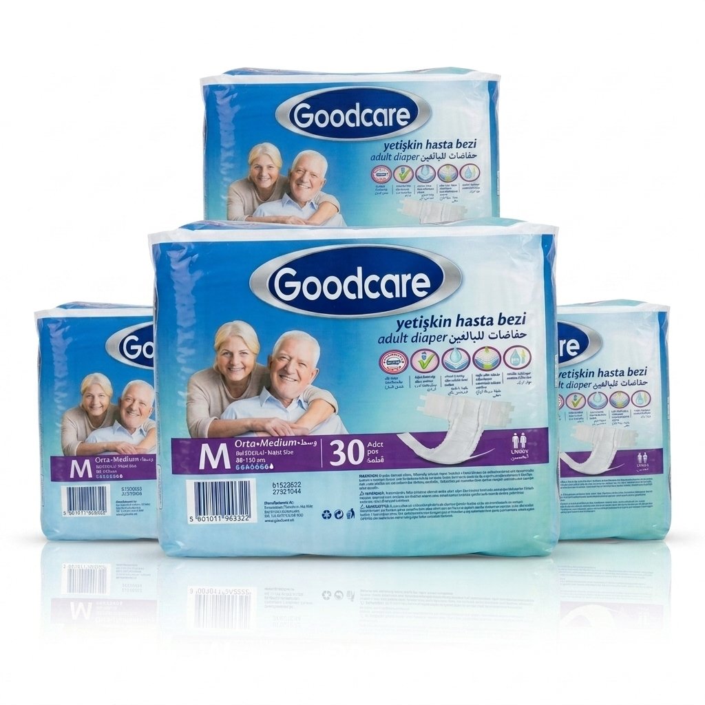 Goodcare Belbantlı Orta Boy M 120'li Hasta Bezi (30'lu 4 Adet)