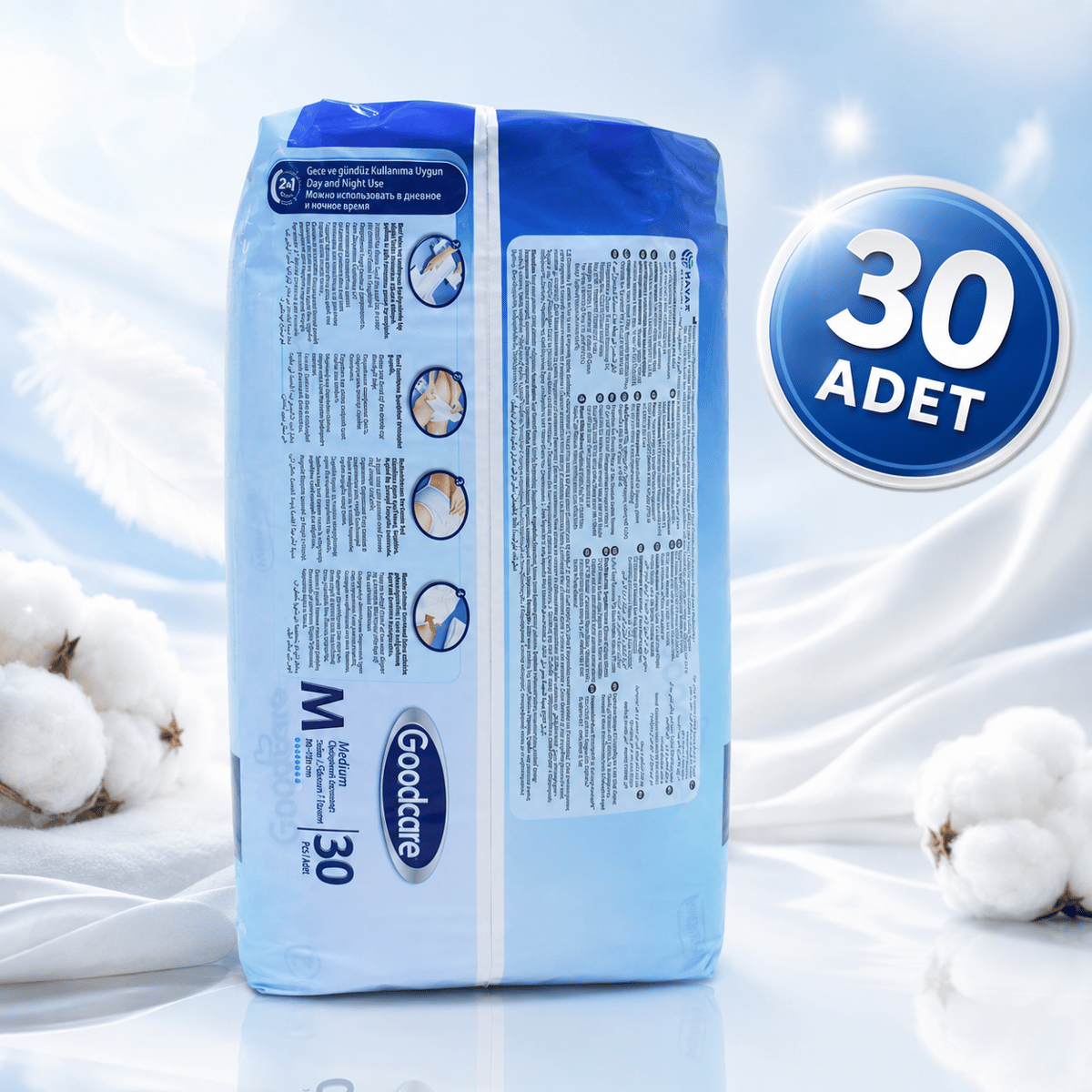 Goodcare Belbantlı Orta Boy M 30'lu Hasta Bezi