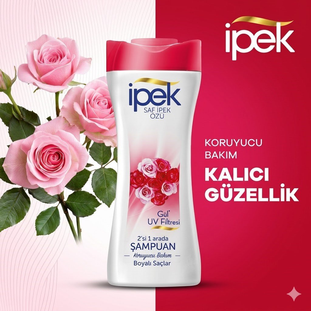 İpek Şampuan 480 ml Boyalı Saçlar Gül