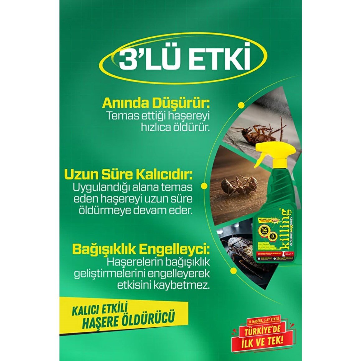 Killing Sivrisinek Karasinek Haşere Öldürücü Sprey 300ml 