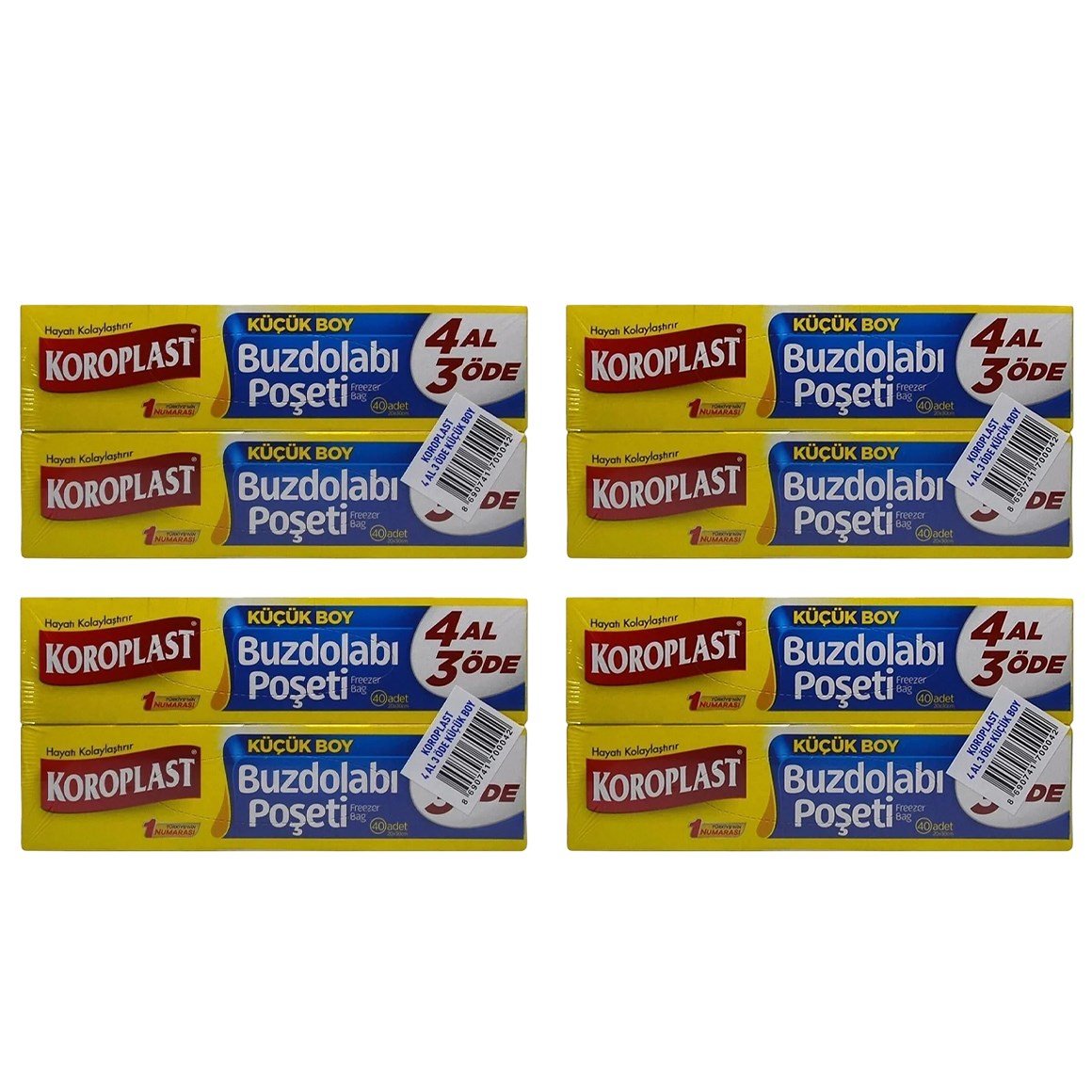 Koroplast Buzdolabı Poşeti Küçük Boy 4 Al 3 Öde Paketi 4 x 40 Poşet x 4 adet