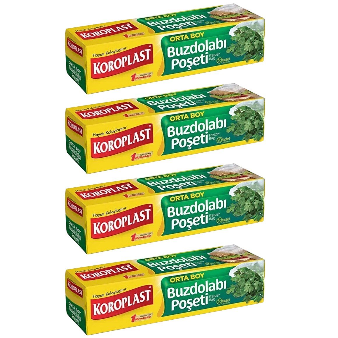 Koroplast Buzdolabı Poşeti Orta Boy 20 adet x 4 adet