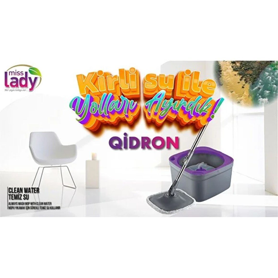 Miss Lady Qidron Pis Su Hazneli Mop