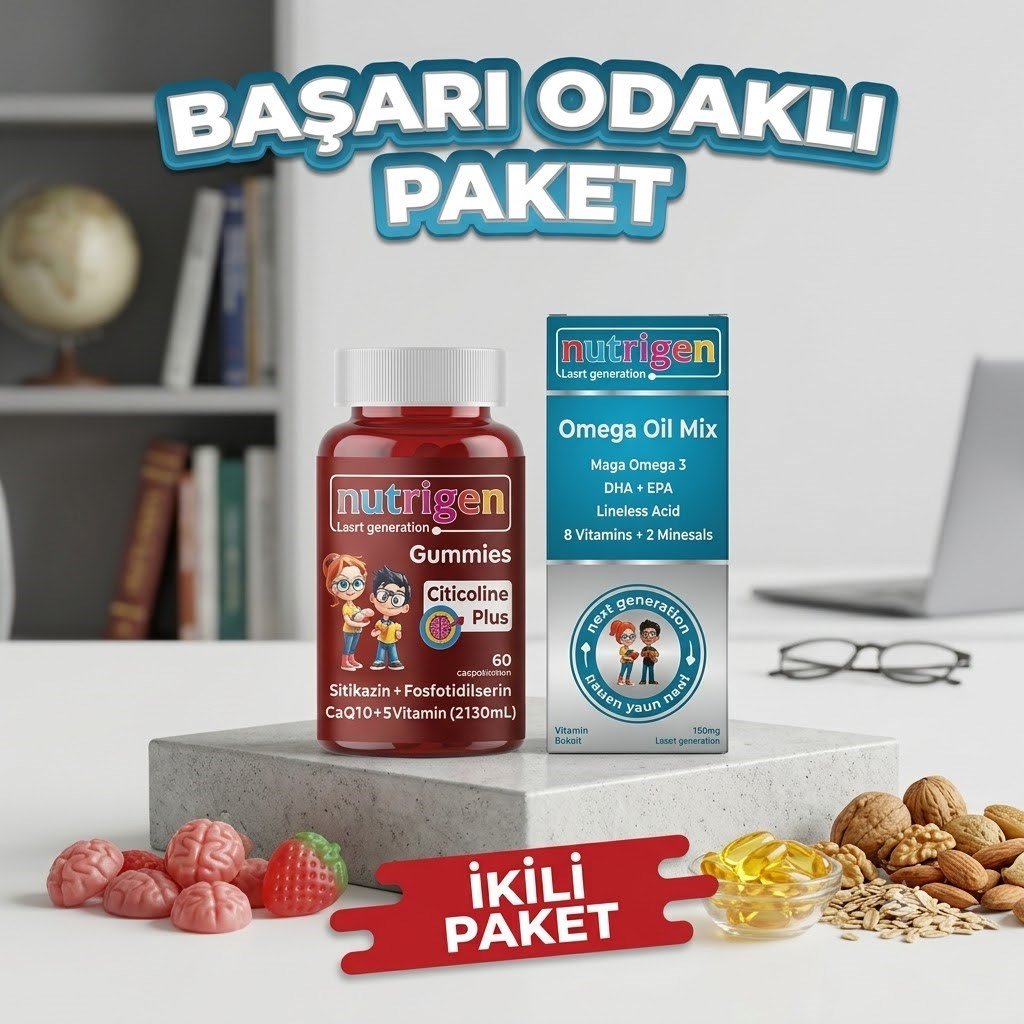 Nutrigen Başarı Odaklı Omega ve Citicoline Destek Paketi