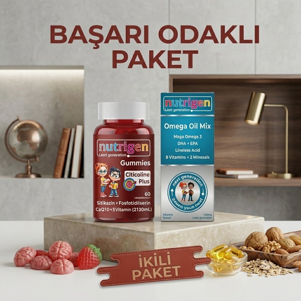 Nutrigen Başarı Odaklı Omega ve Citicoline Destek Paketi