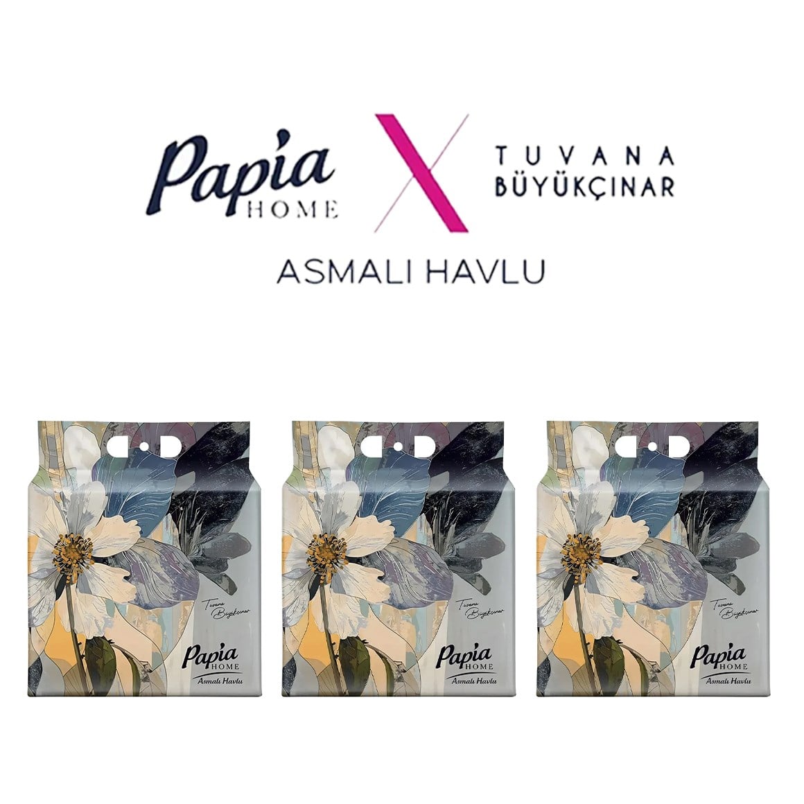 Papia Home Asmalı Havlu 750 Yaprak (250'li 3 adet)