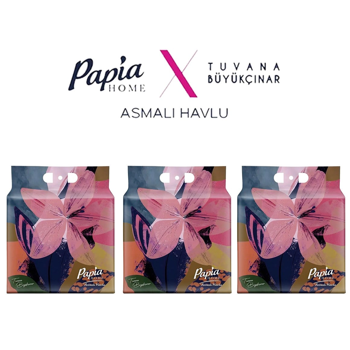 Papia Home Asmalı Havlu 750 Yaprak (250'li 3 adet)