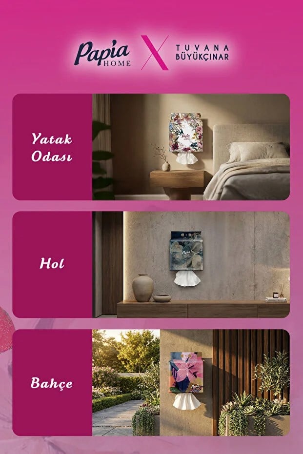 Papia Home Asmalı Havlu 750 Yaprak (3 Paket 250 Yaprak)
