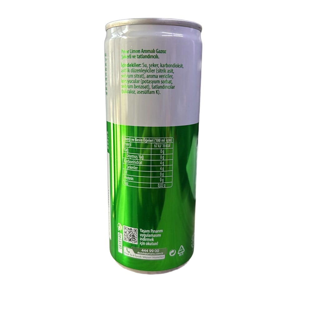 Pınar Limon Aromalı Gazoz 250 ml