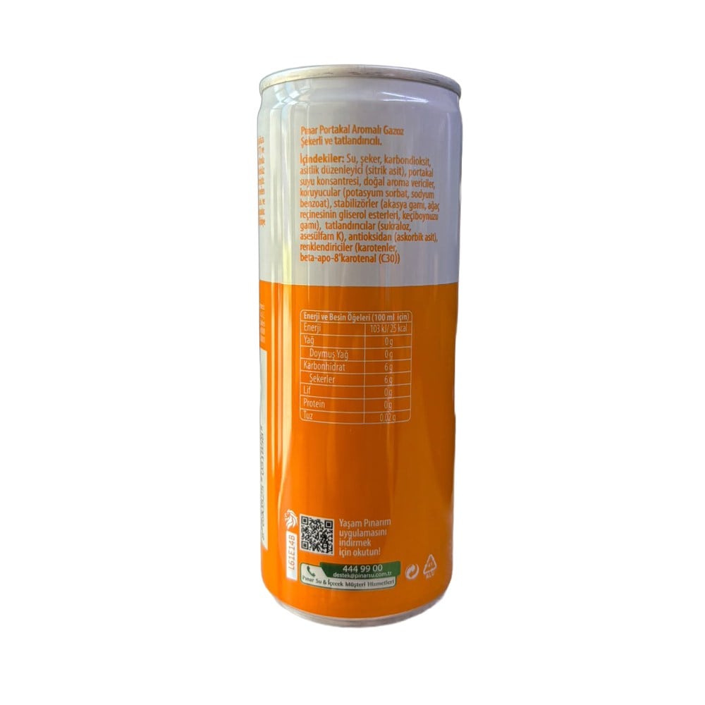 Pınar Portakal Aromalı Gazoz 250 ml