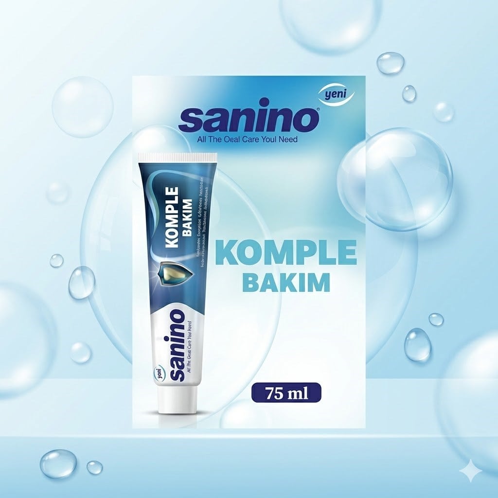 Sanino Komple Bakım Sanino Diş Macunu 1 adet 75 ml - Günlük Koruma YENİLENMİŞ FORMÜL