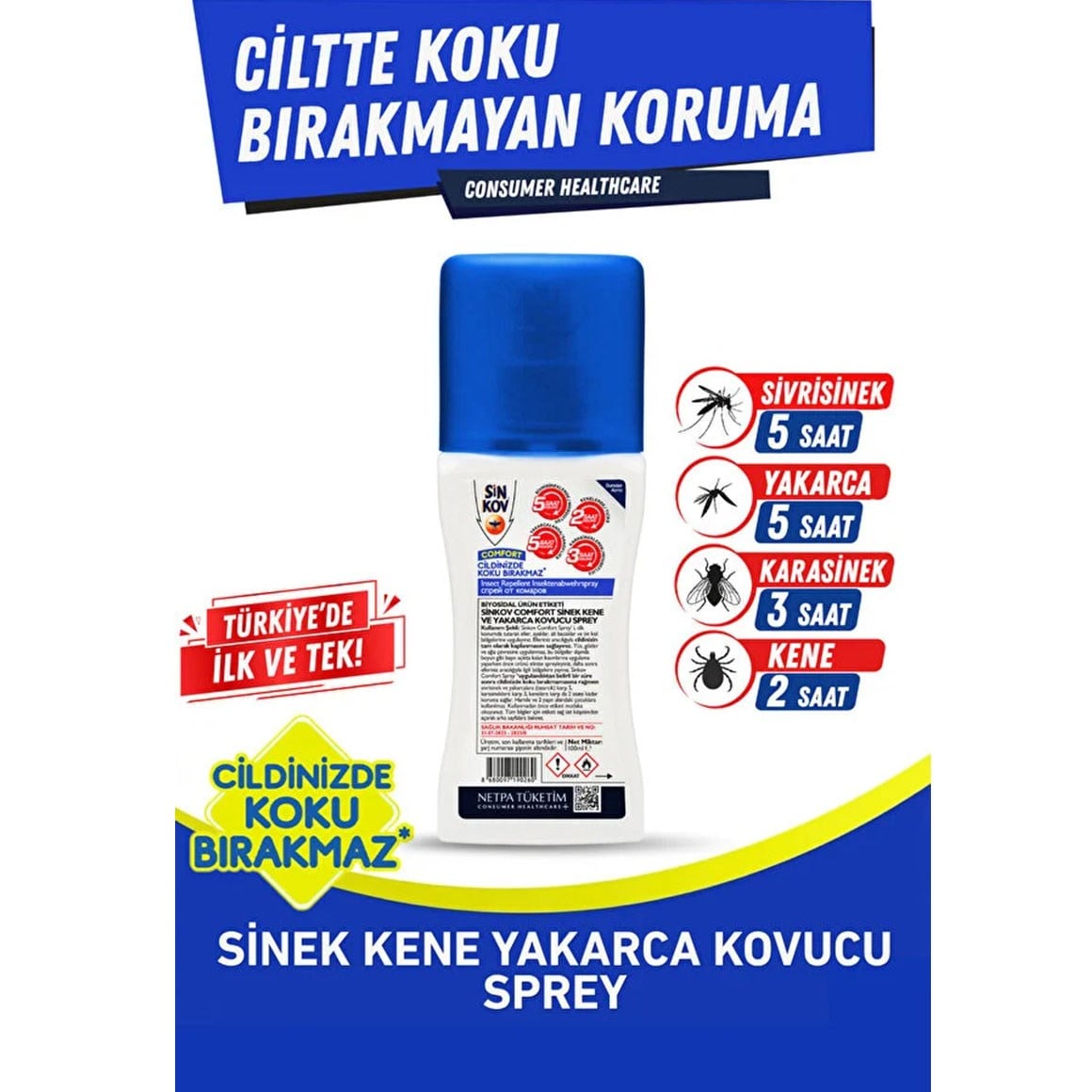 Sinkov Comfort Sinek Kene Yakarca Kovucu Sprey 100ml