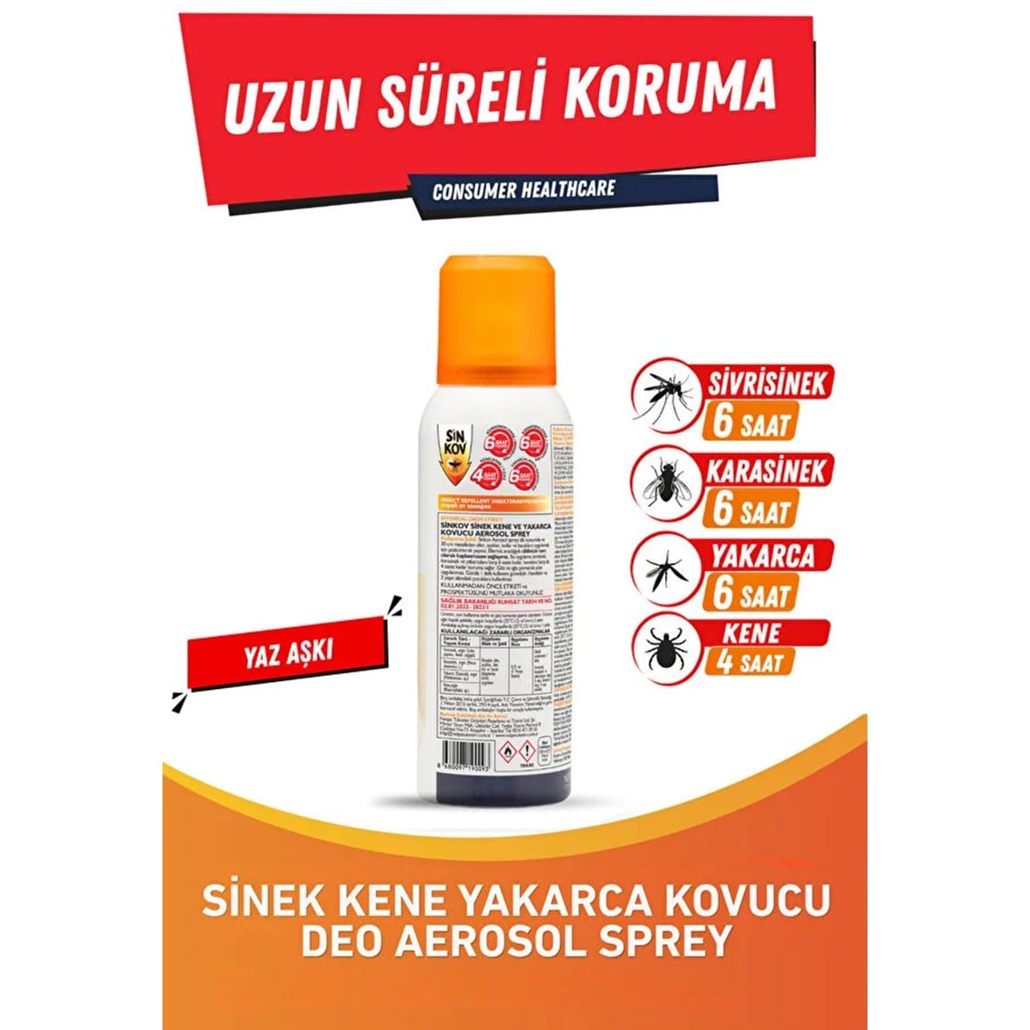 Sinkov Kene Ve Yakarca Kovucu Aerosol Sprey 100 Ml
