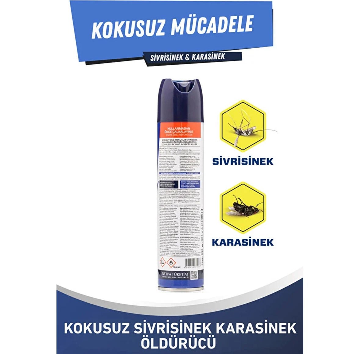 Sinkov Sivrisinek Karasinek Öldürücü  Aerosol Sprey 300 Ml