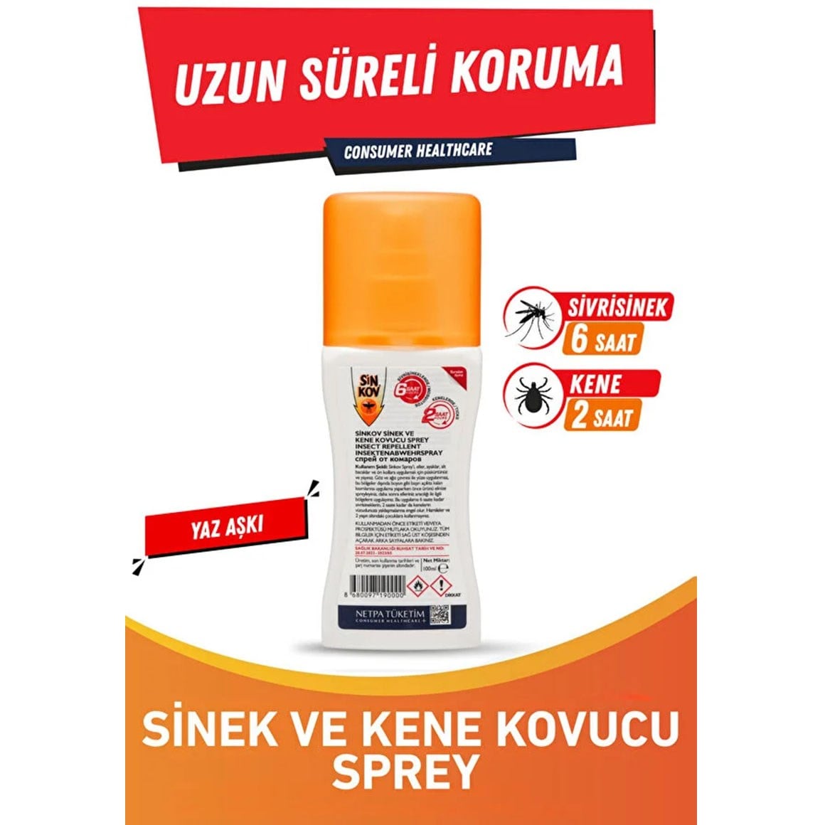 Sinkov Sivrisinek ve Kene Kovucu Sprey Losyon 100 ml