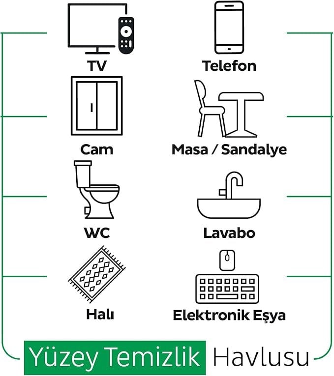Sleepy Easy Clean Beyaz Sabun Katkılı Yüzey Temizlik Havlusu 12 Adet (1200 Yaprak)