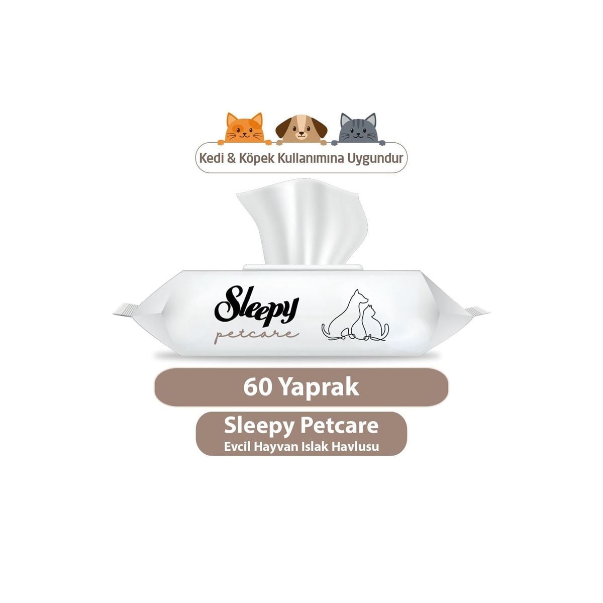 Sleepy Petcare Islak Havlu 60 Yaprak