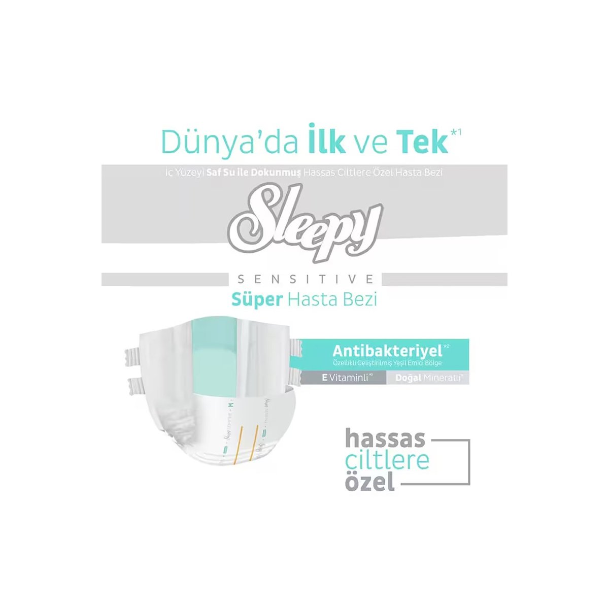 Sleepy Süper Hasta Bezi Antibakteriyel Medium Belbantlı 9 adet