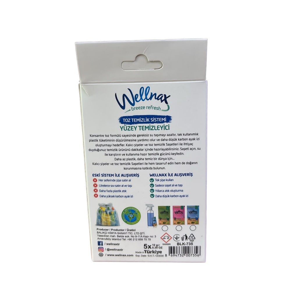 Wellnax Breeze Refresh Toz Temizlik Sistemi Yüzey Temizleyici 5'li Yedek