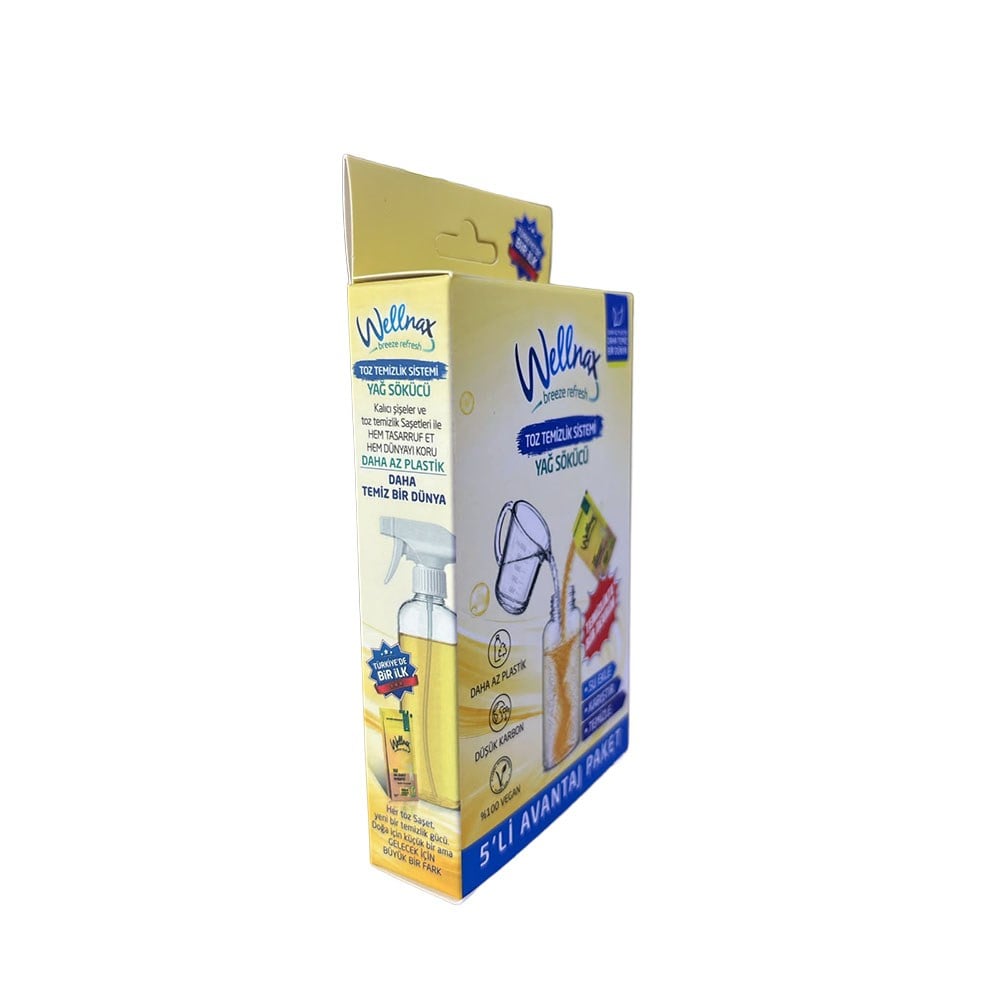 Wellnax Breeze Refresh Toz Temizlik Sistemi Yağ Sökücü 5'li Yedek
