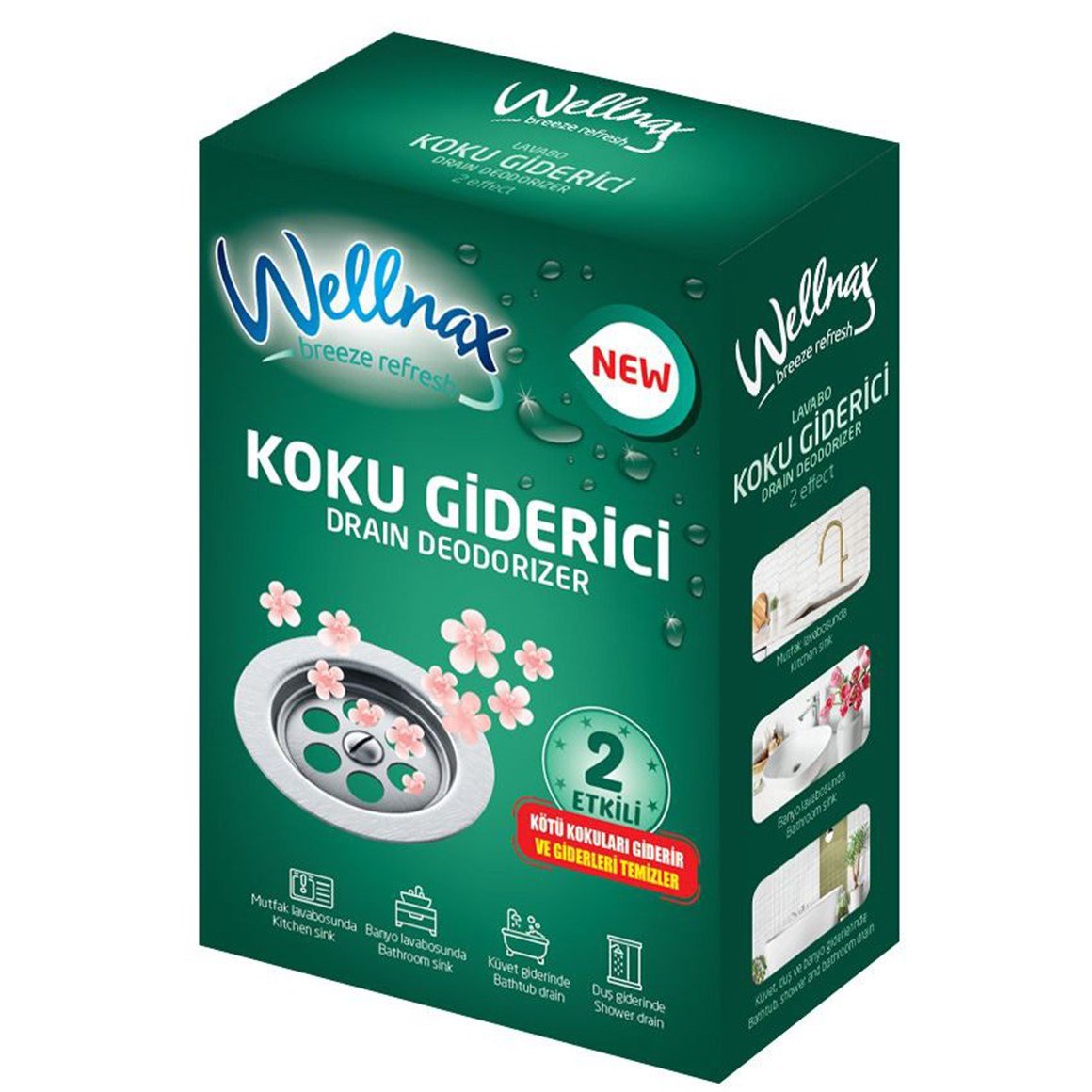 Wellnax Lavabo Koku Giderici Anında Etkili 2x75 g