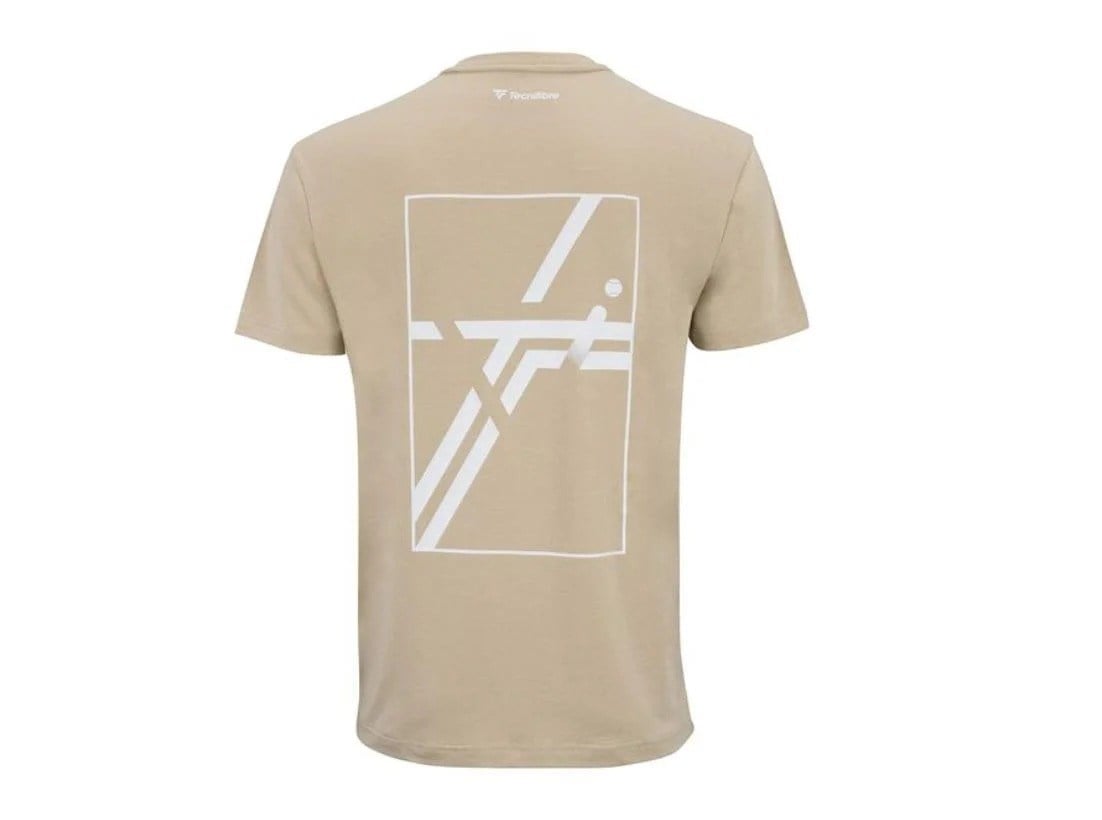 Tecnifibre Graphic Tee Kum Rengi Erkek Tenis Tişörtü