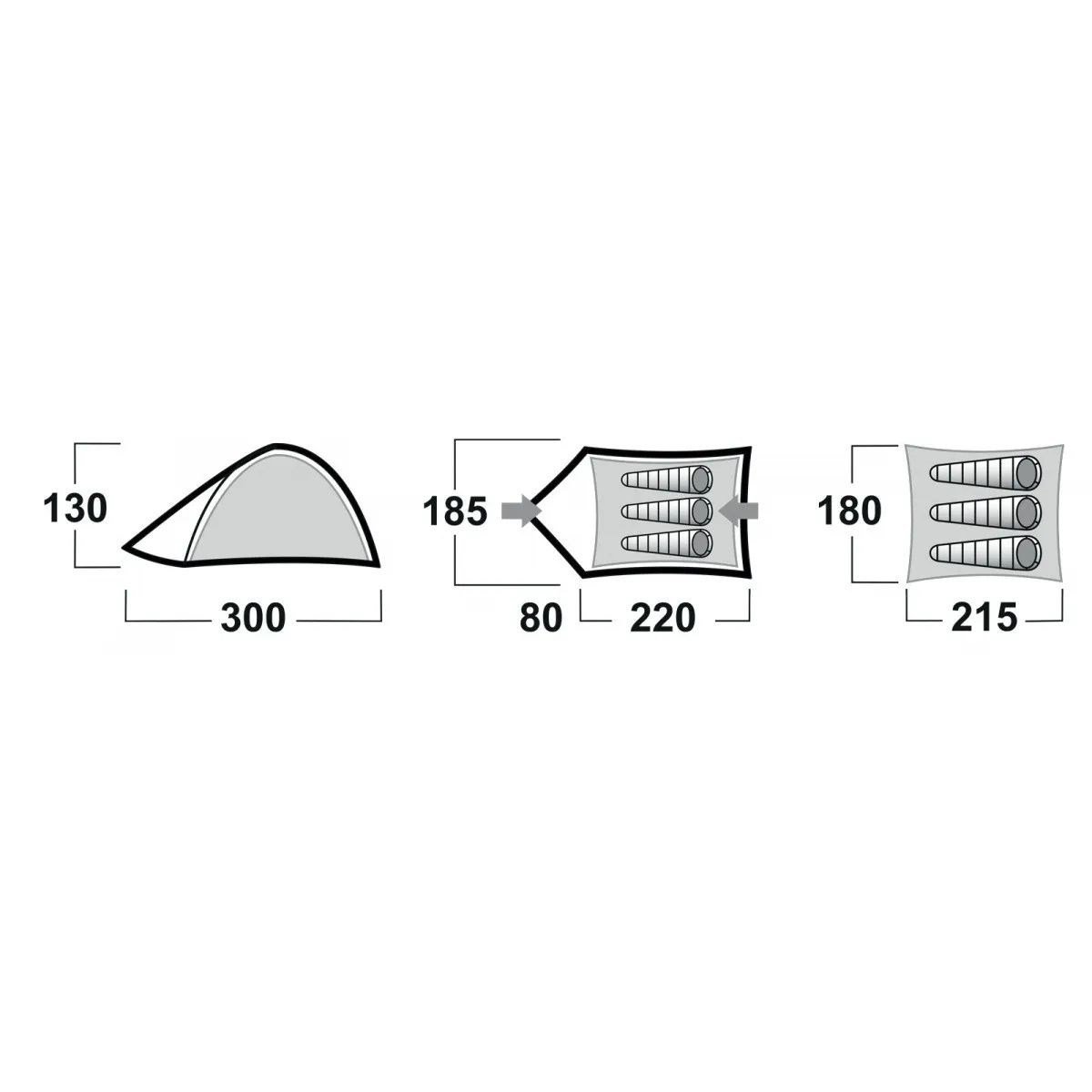 HUSKY Bird Plus 3 Kişilik Çadır (Yeşil)
